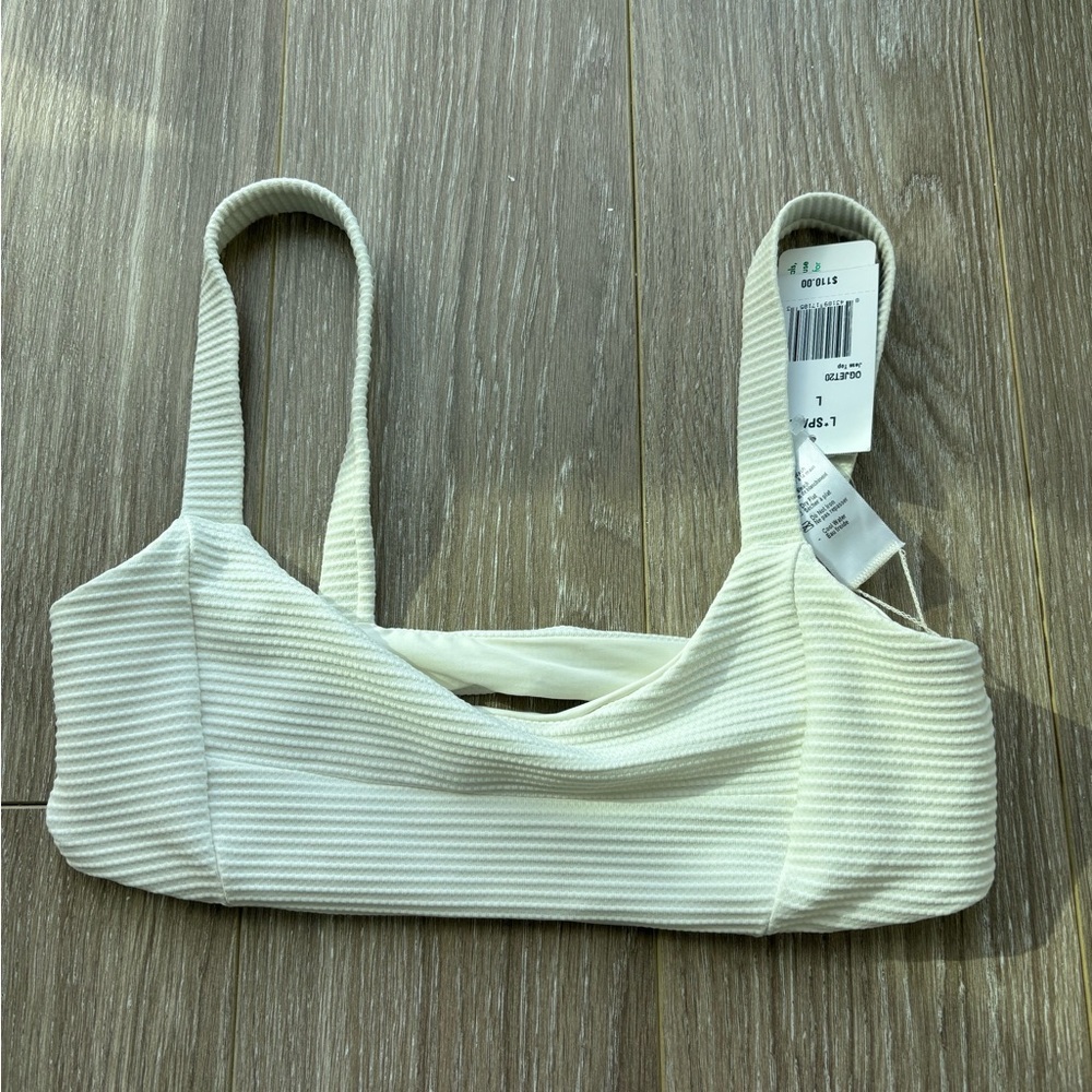 NWT L*Space Cream Ribbed Bathing suit